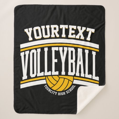 Personalized NAME Volleyball Player School Team Sherpa Blanket