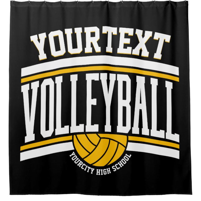 Personalized NAME Volleyball Player School Team  Shower Curtain (Front)