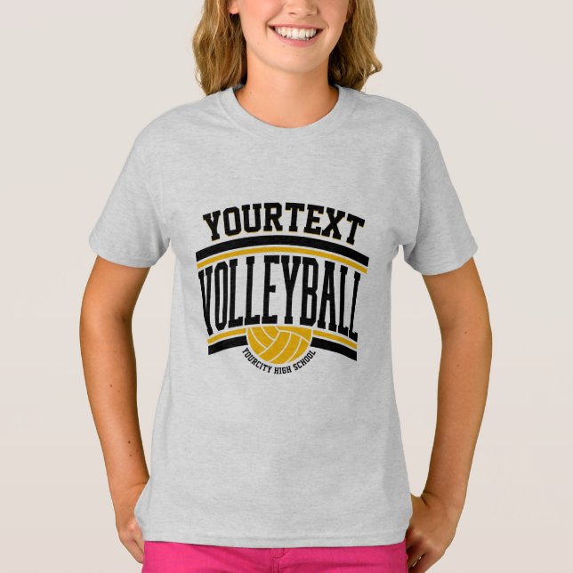 Personalized NAME Volleyball Player School Team  T-Shirt (Front)
