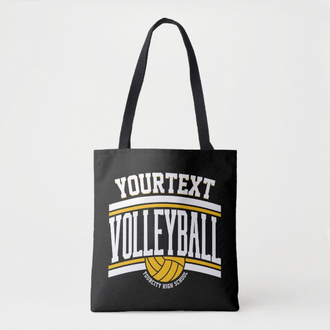 Personalized NAME Volleyball Player School Team  Tote Bag (Front)