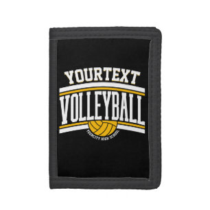 Personalized NAME Volleyball Player School Team Tri-fold Wallet