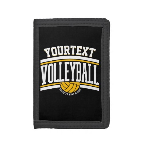 Personalized NAME Volleyball Player School Team Trifold Wallet