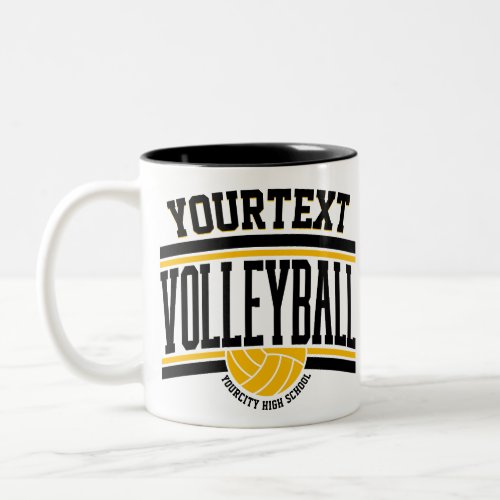 Personalized NAME Volleyball Player School Team  Two_Tone Coffee Mug