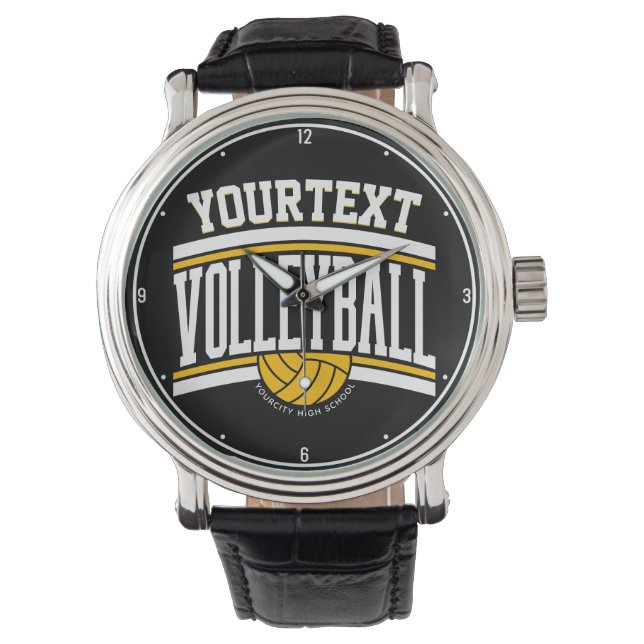 Personalized NAME Volleyball Player School Team Watch (Front)