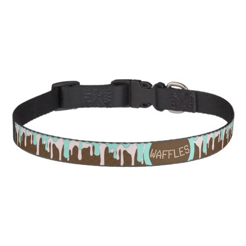 Personalized Name Waffle Cone Cat Pet Collar