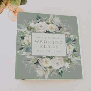 Personalized Name Watercolor Floral Binder