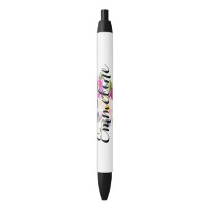 Personalized Name Watercolor Floral Pen