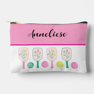 Personalized Name Watercolor Pickleball Paddle Accessory Pouch