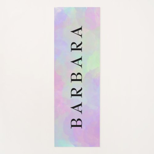 Personalized Name Watercolor Yoga Mat