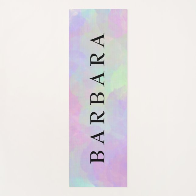 Personalized Name Watercolor Yoga Mat (Front)