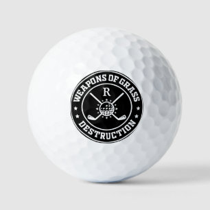 Personalized Name Weapons Of Grass Destruction Golf Balls