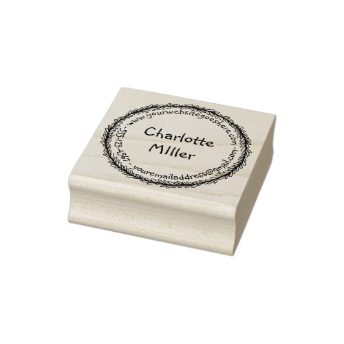 Personalized Name Website Email and Phone Number Rubber Stamp