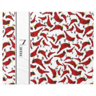 Personalized name white cardinals pattern