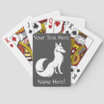 Personalized Name White Fox Game Poker Cards