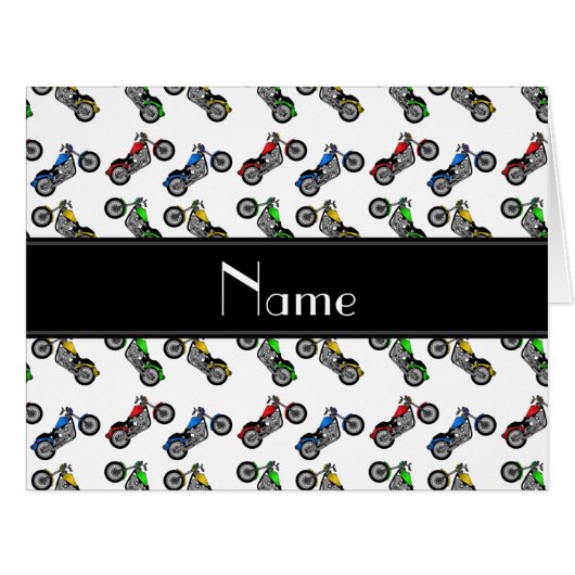Personalized name white motorcycles (Front Horizontal)