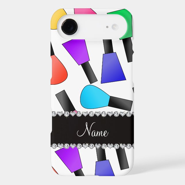 Personalized name white rainbow nail polish Case-Mate iPhone case (Back)