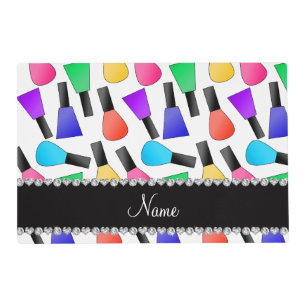 Nail art prices table matt placemat, Zazzle