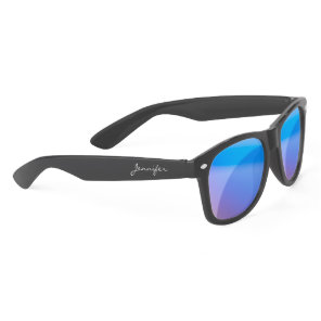 Personalized Name White Script Summer Gift Sunglasses