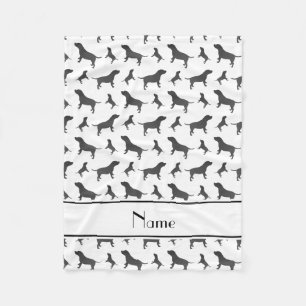 Personalized name white Staffordshire Terrier dogs Fleece Blanket