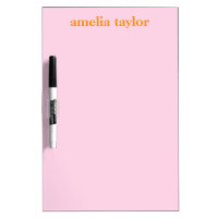 Personalized Name Whiteboard Teen Girl Pink Orange