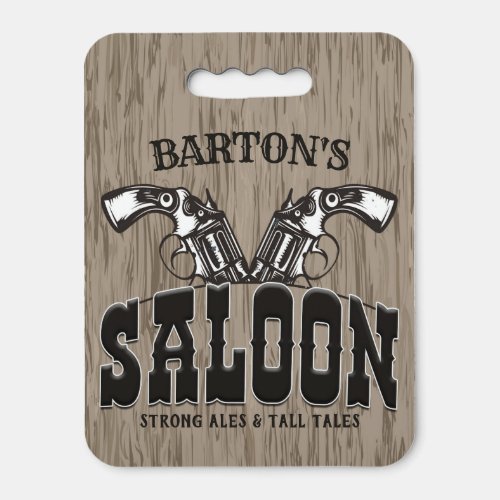 Personalized NAME Wild West Gun Revolver Saloon Seat Cushion