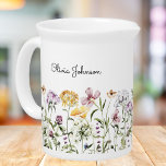 Personalized Name Wildflower Garden Beverage Pitcher<br><div class="desc">Bring a touch of natural beauty into your space with our Personalized Name Wildflower Garden beverage pitcher. Discover a delightful collection of colorful blooms that will bring the charm of nature indoors. You can add your name to it. Suitable as gift for nature and flower lovers.</div>