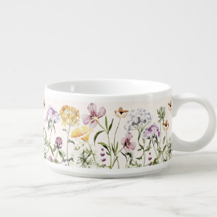 Personalized Name Wildflower Garden Bowl