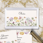 Personalized Name Wildflower Garden Business Card Case<br><div class="desc">Introducing our Personalized Name Wildflower Garden Business Card Case. Discover a delightful colorful blooms bring the charm of nature. You can add your family name on it. Great as gift for nature and flower lovers.</div>
