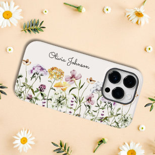 Personalized Name Wildflower Garden Case-Mate iPhone 14 Pro Case
