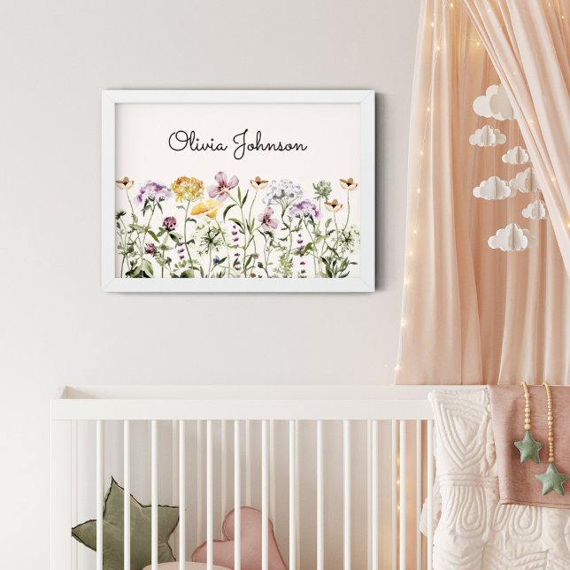 Personalized Name Wildflower Garden Poster (Creator Uploaded)