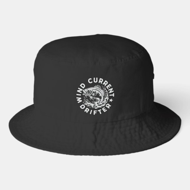 Personalized Name Wind Drift Bass Bucket Hat (Front)