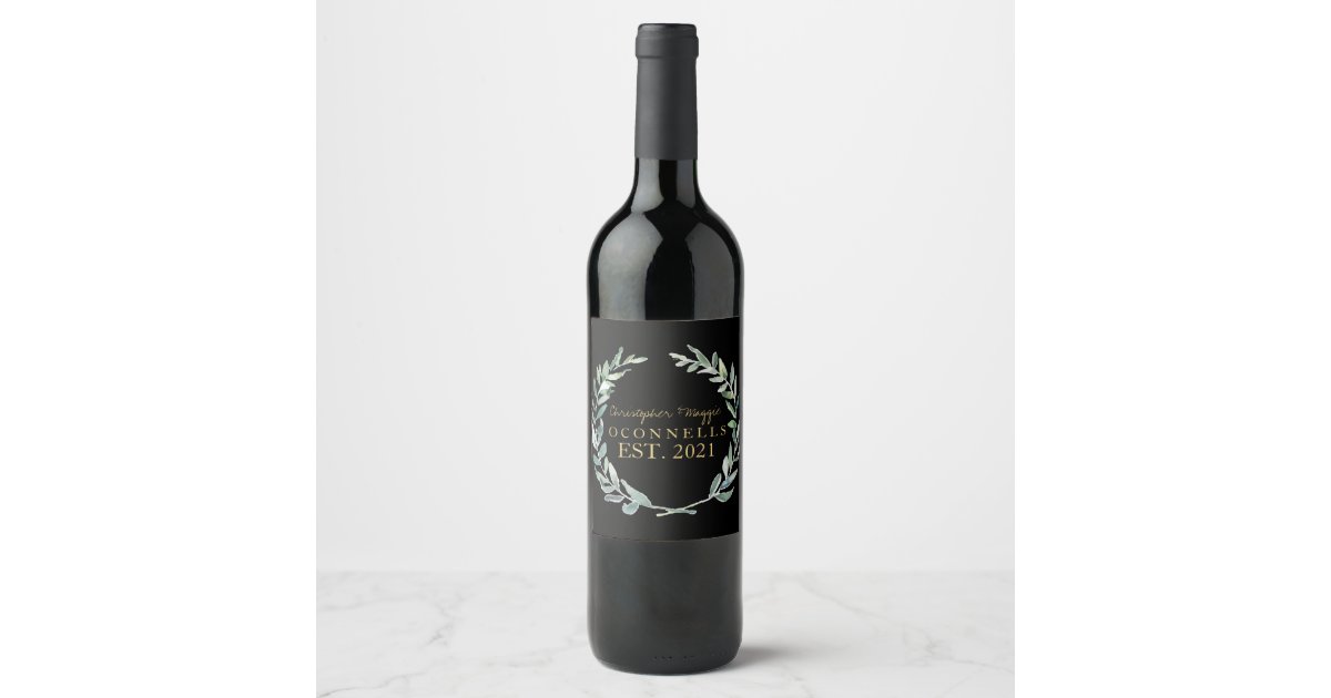PERSONALIZED NAME WINE BOTTLE LAST NAME ...