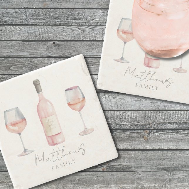 Personalized Name Wine Stone Coaster (Personalized Name Wine Stone Coaster)