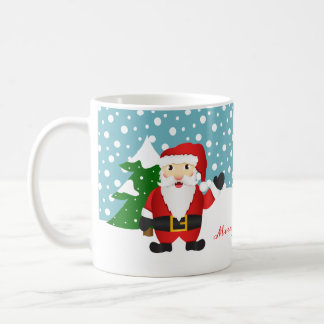 Personalized Name Winter Santa Claus Christmas Coffee Mug