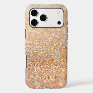 Personalized Name with Glitter and Gold Sparkles Iphone 18 Pro Max Case