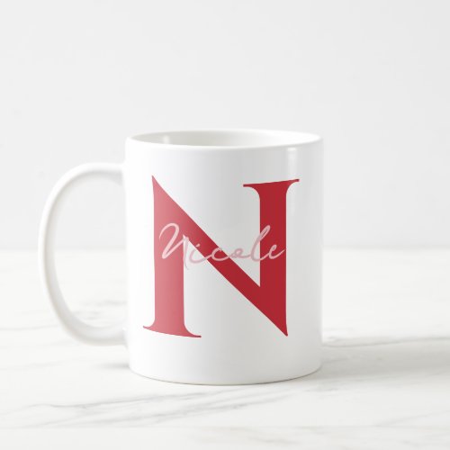 Personalized Name With Initial Gift For Him Her Coffee Mug