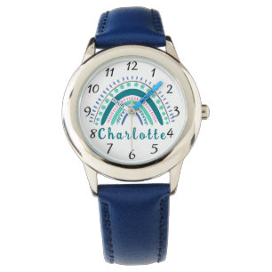 Personalized Name with Modern Boho Rainbow Watch