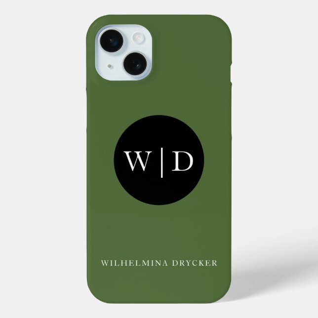Personalized Name with Monogram Case-Mate iPhone Case (Back)