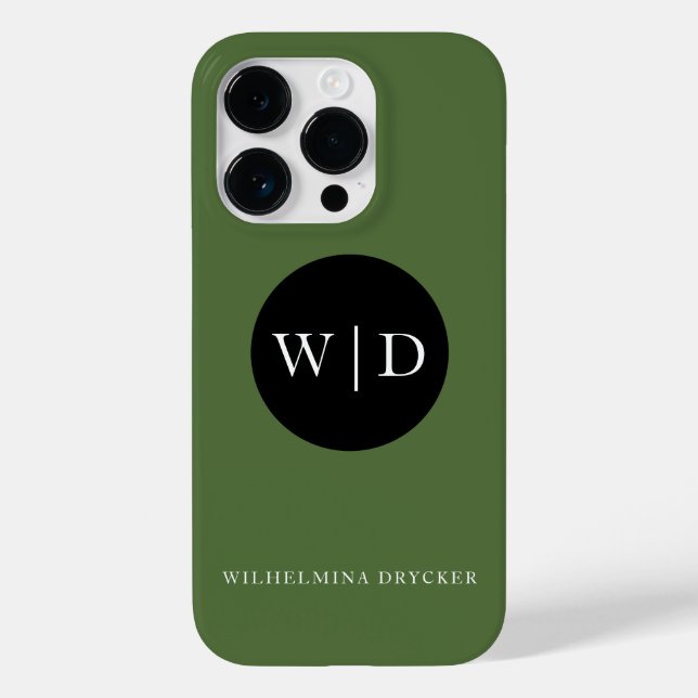Personalized Name with Monogram Case-Mate iPhone Case (Back)