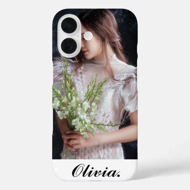 Personalized Name with Photo Case-Mate iPhone Case (Back)