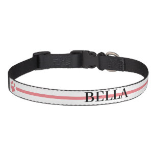 Personalized Name with Pink Paw Pet Collar
