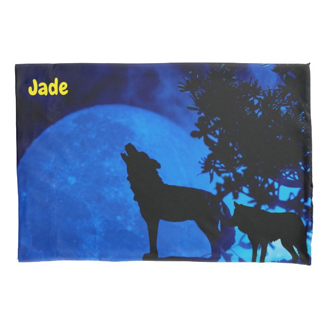 Personalized name wolf Pillowcase (Front)