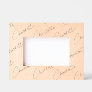 Personalized Name Wood Frame, Handwritten, 6x4,  Engraved Frames