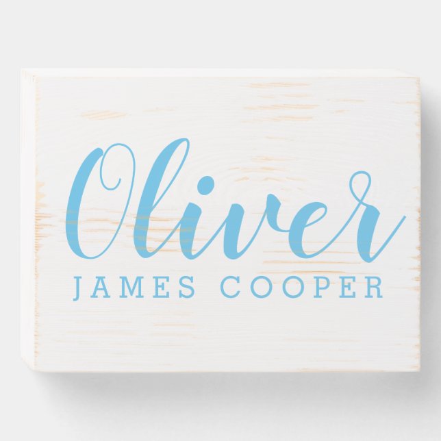 Personalized Name Wooden Sign for Home or  Nursery (Front Horizontal)