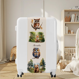 Personalized Name Woodland Animals Luggage