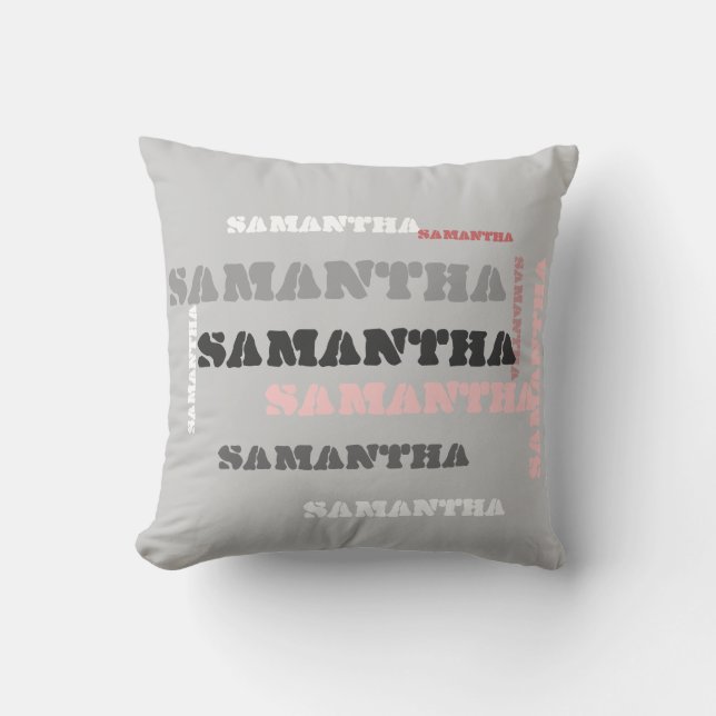 Personalized NAME wordcloud gifts Throw Pillow (Front)