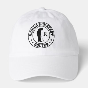 Personalized Name Worlds Okayest Golfer Hat