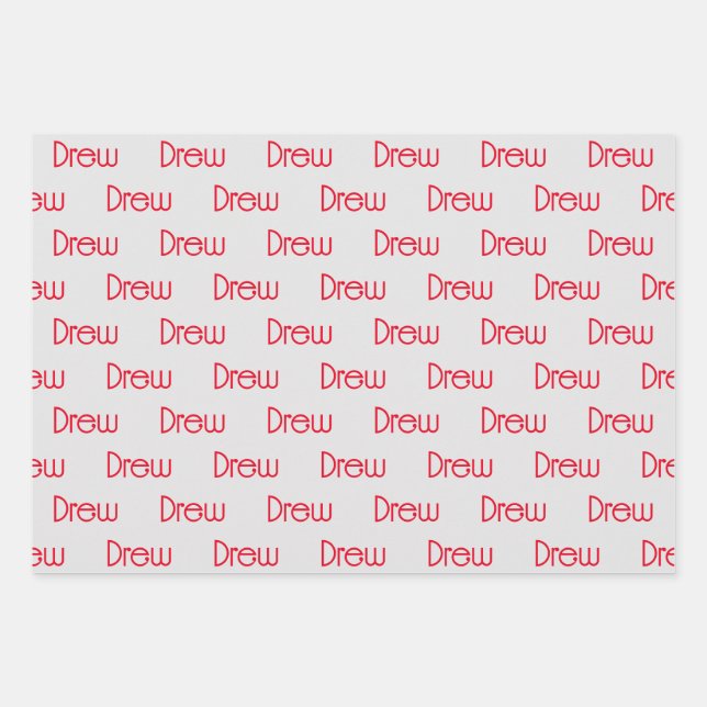 Personalized Name Wrapping Paper Sheets (Front)