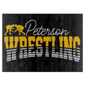 Personalized NAME Wrestling School Team Wrestler  Cutting Board