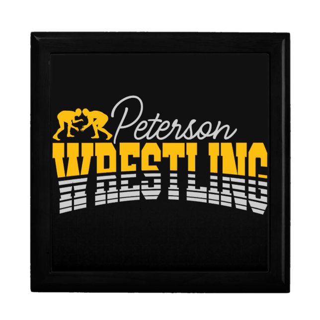 Personalized NAME Wrestling School Team Wrestler  Gift Box (Front)